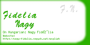 fidelia nagy business card